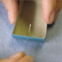 make pinhole in matchbox drawer
